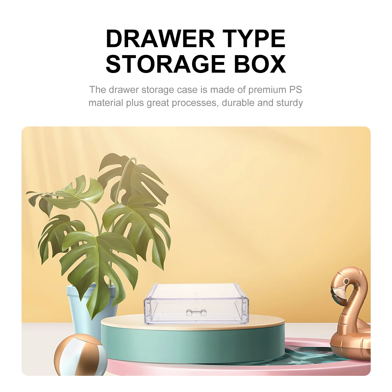 

Drawer Type Storage Box Transparent Organizer Lipstick Nail Polish Jewelry Stationery Home Supply Versatile