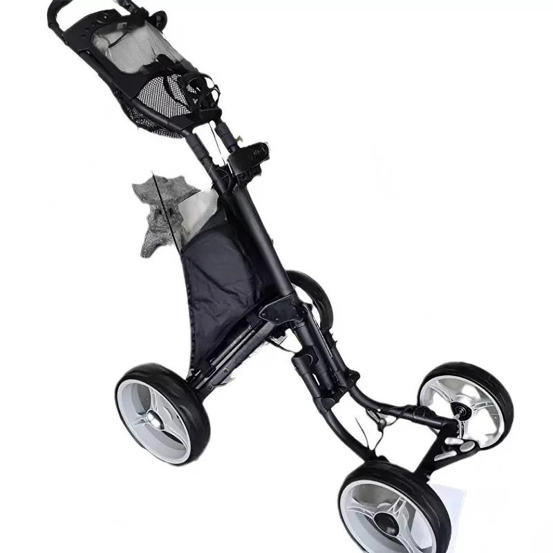 Golf chartered four-wheel course trolley foldable adult children game training