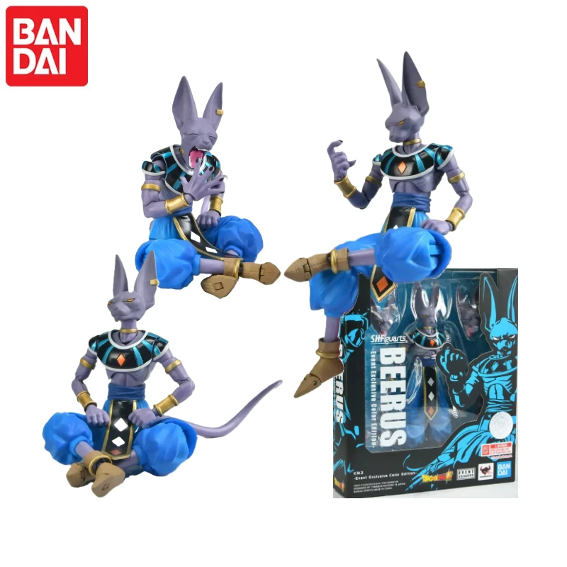 In Stock！Original Bandai S.H.Figuarts Dragon Ball Super God of Destruction Beerus CJ Venue Exclusive Action Anime Figures Toys