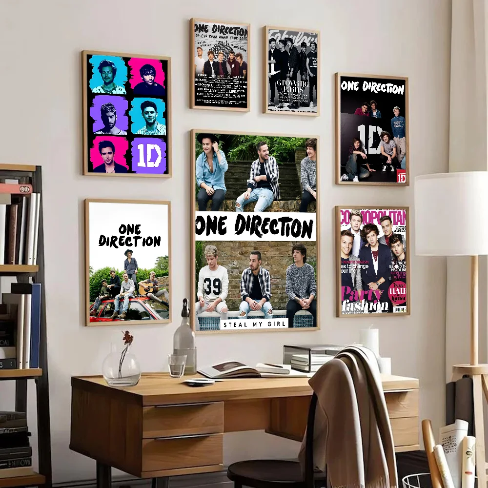 O-one Directions Music Classic Vintage Posters Decoracion Painting Wall Art White Kraft Paper Kawaii Room Decor