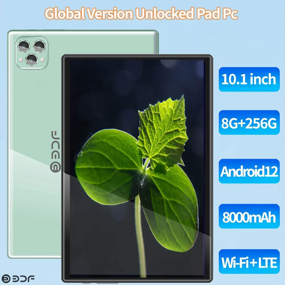 【NEW】BDF P50 Max Android 12 Tablet 10.1" HD+ 90Hz Display TÜV Rheinland MediaTek 6762 8GB RAM 256GB ROM 5000mAh 18W 4G LTE Tab