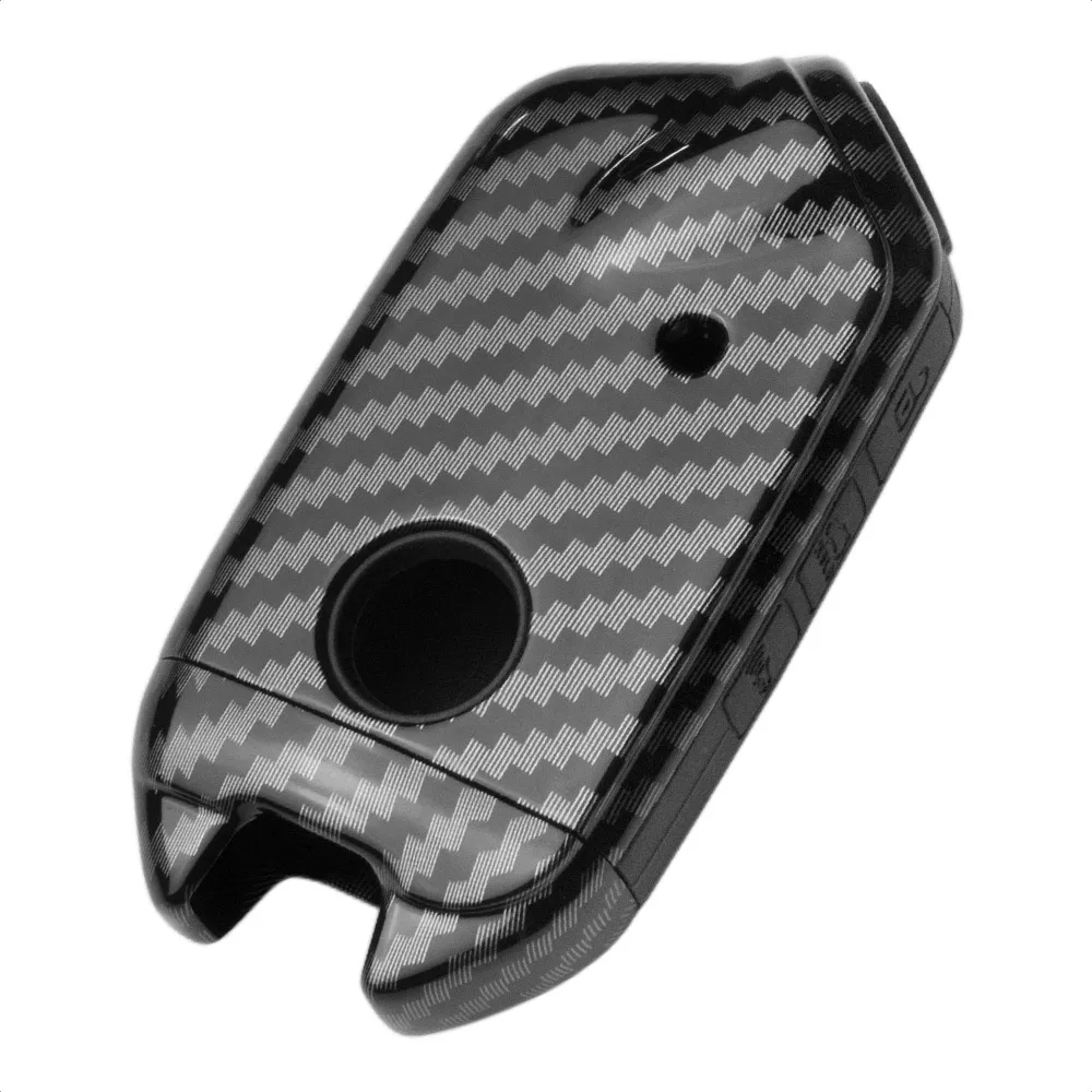 ABS Carbon Fiber Patter Car Key Case Cover For Kia K900 Stinger 2017 2018 2019 2020-Up 4 Buttons Car Key Protection Accessories