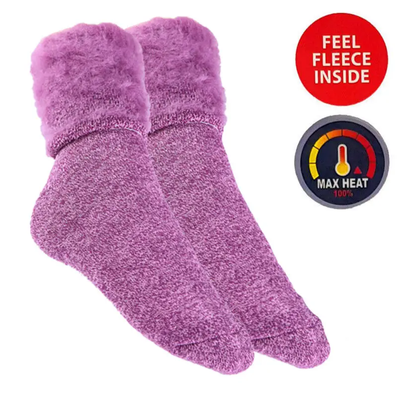 

Winter Plush Socks Autumn Warm Socks for Women Mid-tube Socks Thickened Warm Sleeping Sock Floor Socks Solid Color Home Socks