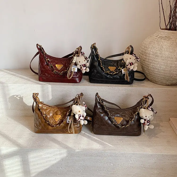 

Новая женская сумка 2026 года: модная высококачественная сумка-цепочка Lingge, сумка через плечо, сумка-пельмень для инфлюенсеров