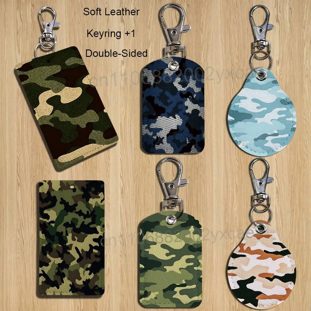 Specialized Fashion Camouflage Holder For Bank Business Work Card Holder Student Card Case Bus Card Keychain