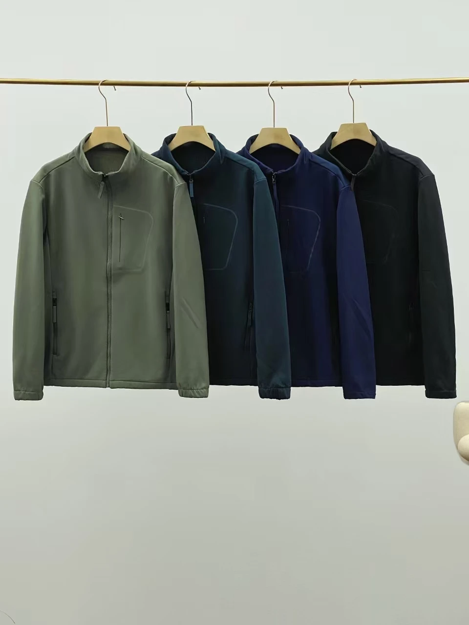 

Повседневная модная куртка с воротником-стойкой, мужская уличная водонепроницаемая ветровка для весны и осени, молодежная спортивная куртка из полиэстера