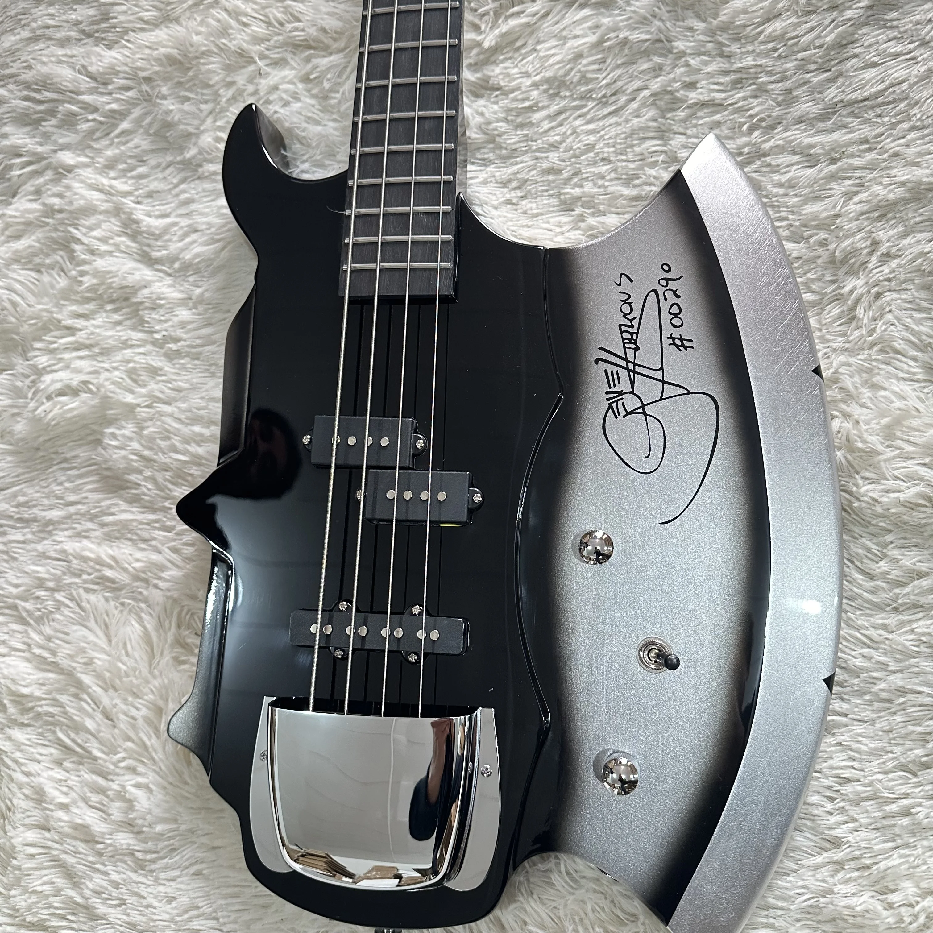 شحن مجاني فأس باس جين سيمونز 4 سلسلة الغيتار الكهربائي روزوود فريتس الأسود هدية عيد الميلاد #5