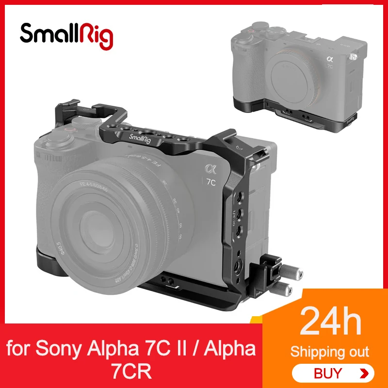 SmallRig Cage Kit for Sony Alpha 7 C II / Alpha 7 CR Bottom Mount Plate for Sony Horizontal-to-Vertical Mount Plate Accessories