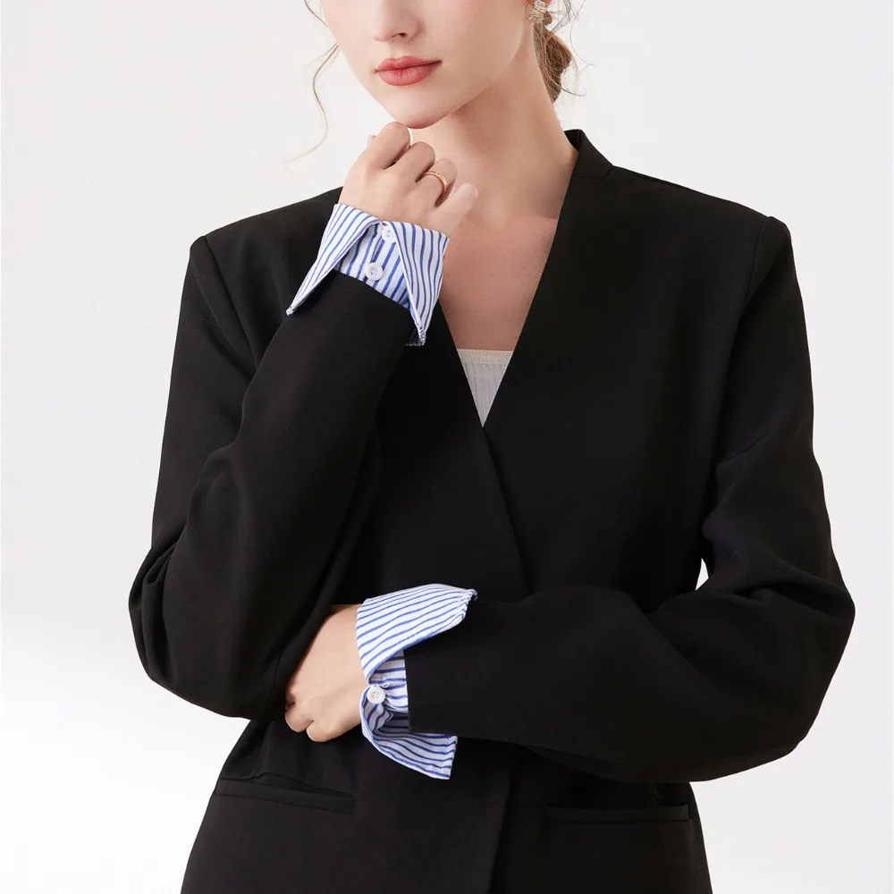 

Съемный полосатый воротник-рубашка, удобные накладные рукава, легко надеваемые декоративные фальшивые манжеты, реквизит для фотосессий