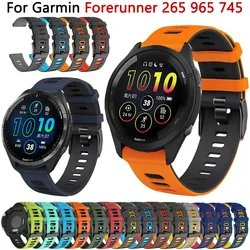 22mm Band For Garmin Forerunner 965 265 745 255M Watch Strap Silicone Bracelet Vivoactive 4 Venu 2 Wristbands Replacement Correa