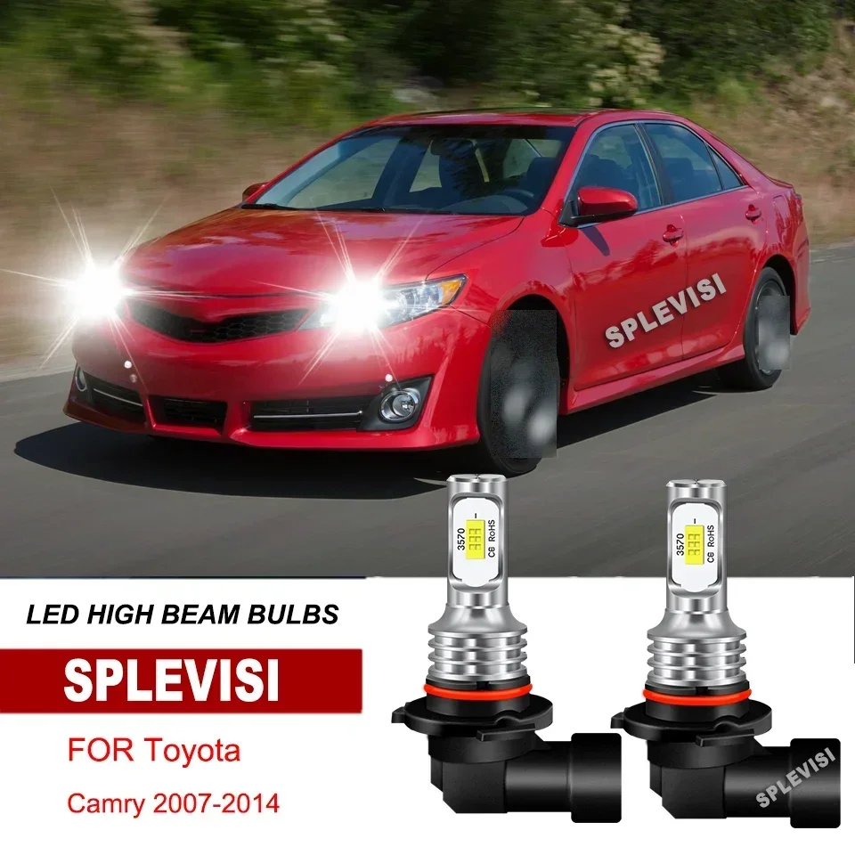 

2x LED Headlight Bulbs High Beam IP67 White For Toyota Camry 2007-2014 RAV4 2006- 2012 Corolla 2001-2013 Land Cruiser 1998-2007