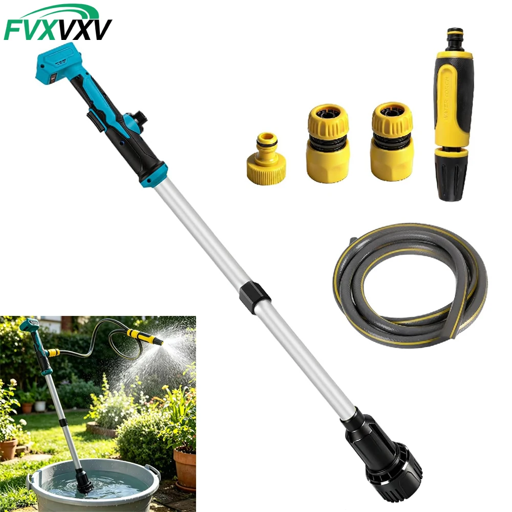 Cordless Stick Water Transfer Pump with 1.5m Hose,18V/20V Battery,Portable Submersible Utility Sump Pump Pool Garden Pond