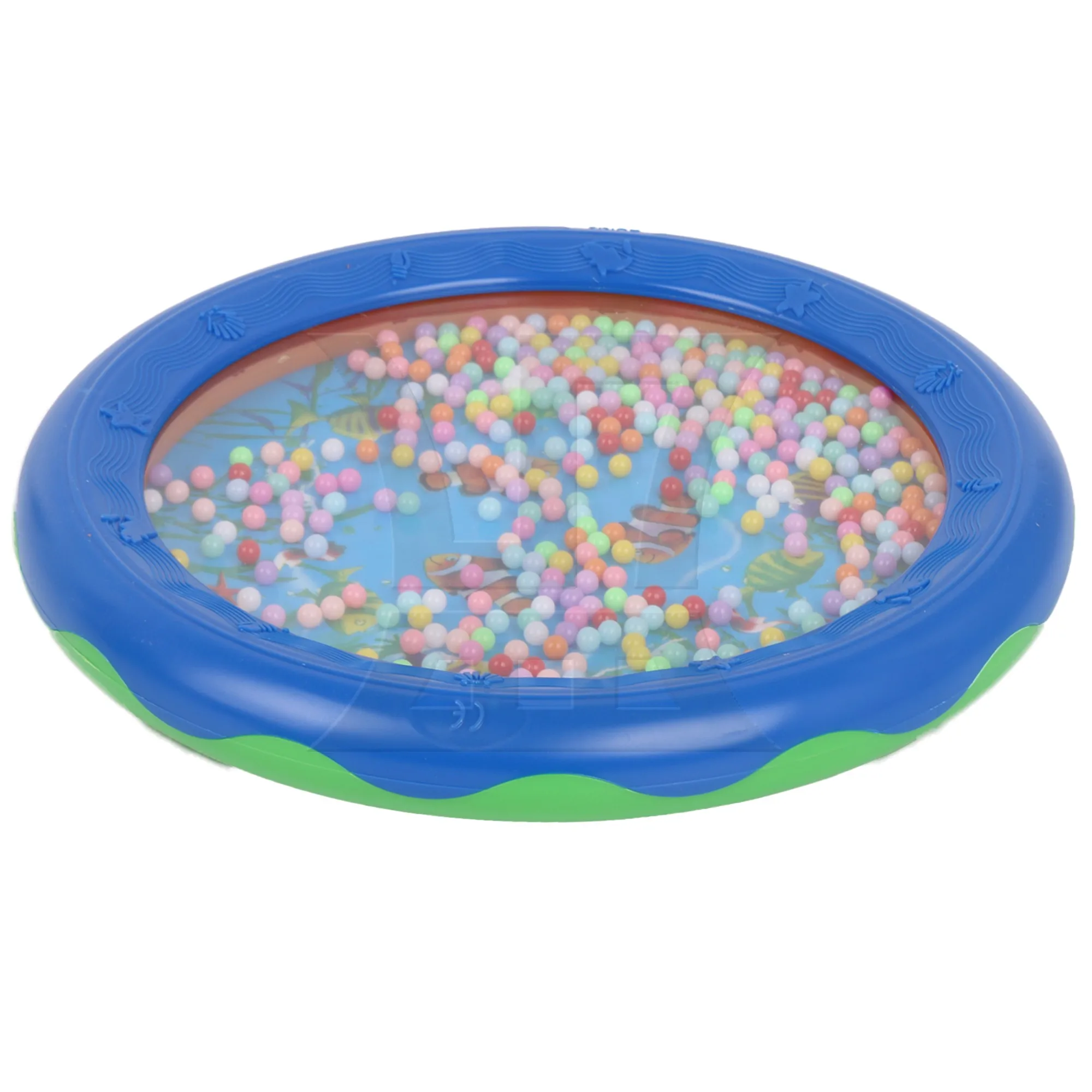 

Yibuy 1PC Ocean Drum 6 Inch Wave Bead Drum for Party Percussion Instruments with Pattern Blue