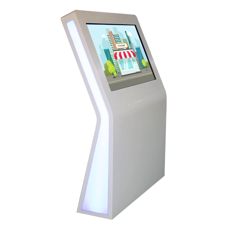 43 55 Inch Floor Standing Interactive Tourism Visitor Entry  Self Service Information Kiosk Touch Screen