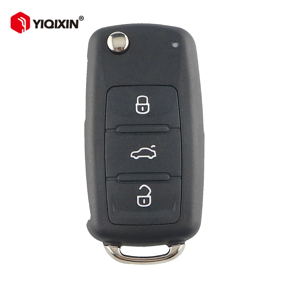 

YIQIXIN For VW VOLKSWAGEN Jetta Tiguan Golf Mk6 Caddy Eos Skoda Toledo Bora Sagitar Polo Passat Beetle Flip Remote Key Shell