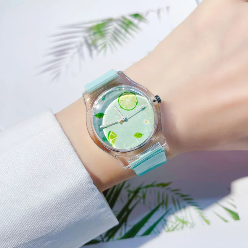 CIOFASummer New Cool Lemon Tape Children's Waterproof Drop-Resistant Watch Luminous Fashion Men and Women Student's Watch