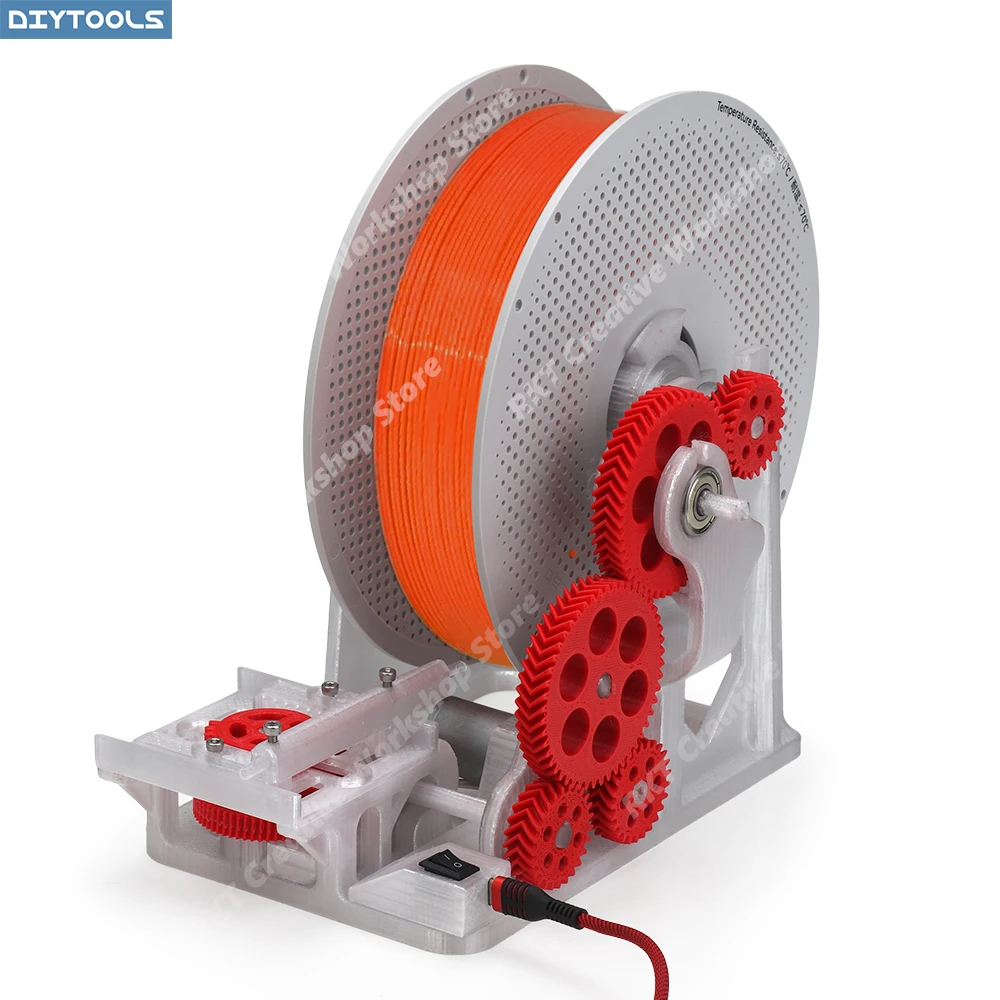 Rewinder Coiler Electric Roll Material 3D Printing Consumables Reel Filament Spool PETG Winding Rewinding DIY Organizer Tool Cra