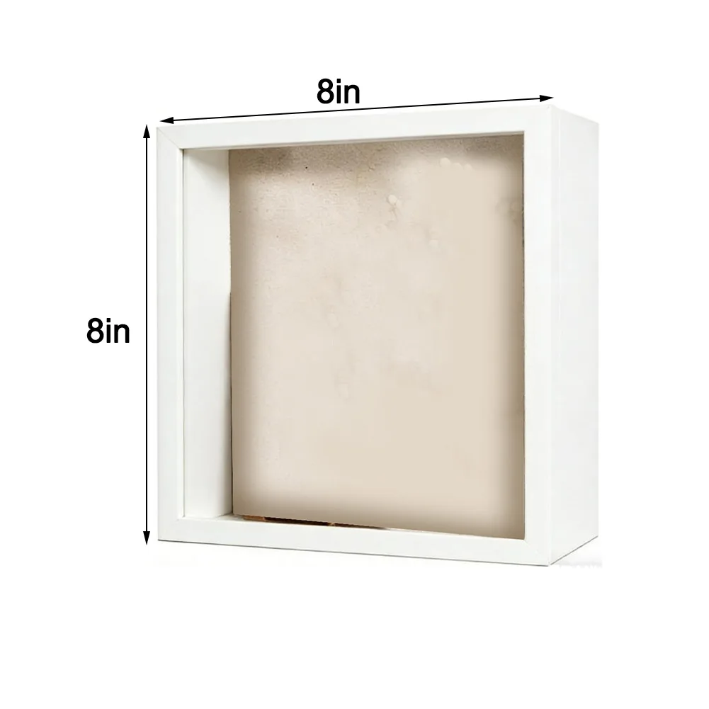 Deep Wooden Display Box Frame for Wall Mounting Designed to Showcase Photos Tickets Dried Flowers and Small Sentimental Items