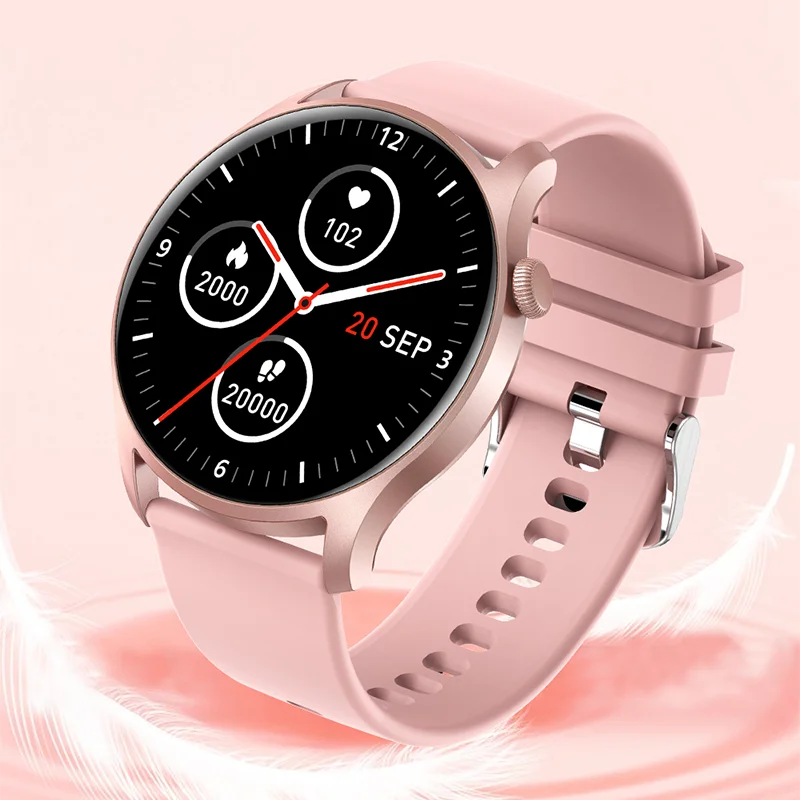 KC08 Smartwatch Women Full Touchscreen Fitness Tracker Heart Rate Monitor IP67 Waterproof Bluetooth Smartwatch for Android IOS