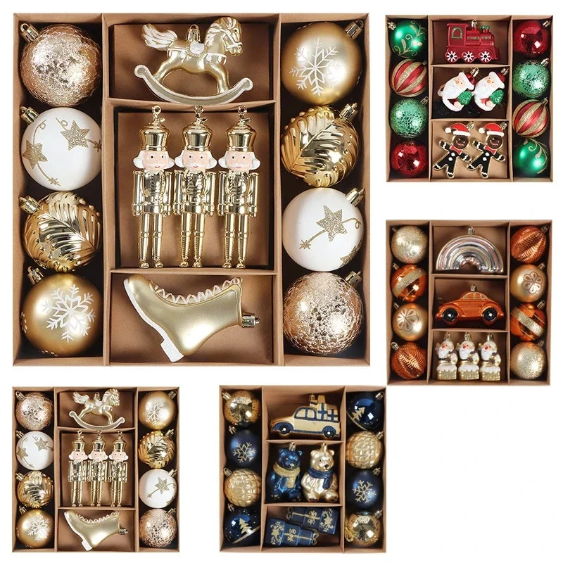 

Christmas 13 Sets Trees Of Christmas Decorations Holiday Celebrations Electroplated Painted Decorations Ornaments Set Gifts New