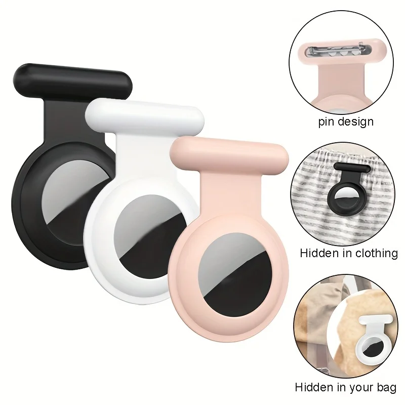 1pc Silicone Holder for Kids Hidden,Kids GPS Tracker Holder Case for airtag,Hidden holder with pin for Air Tags Children,Elderly