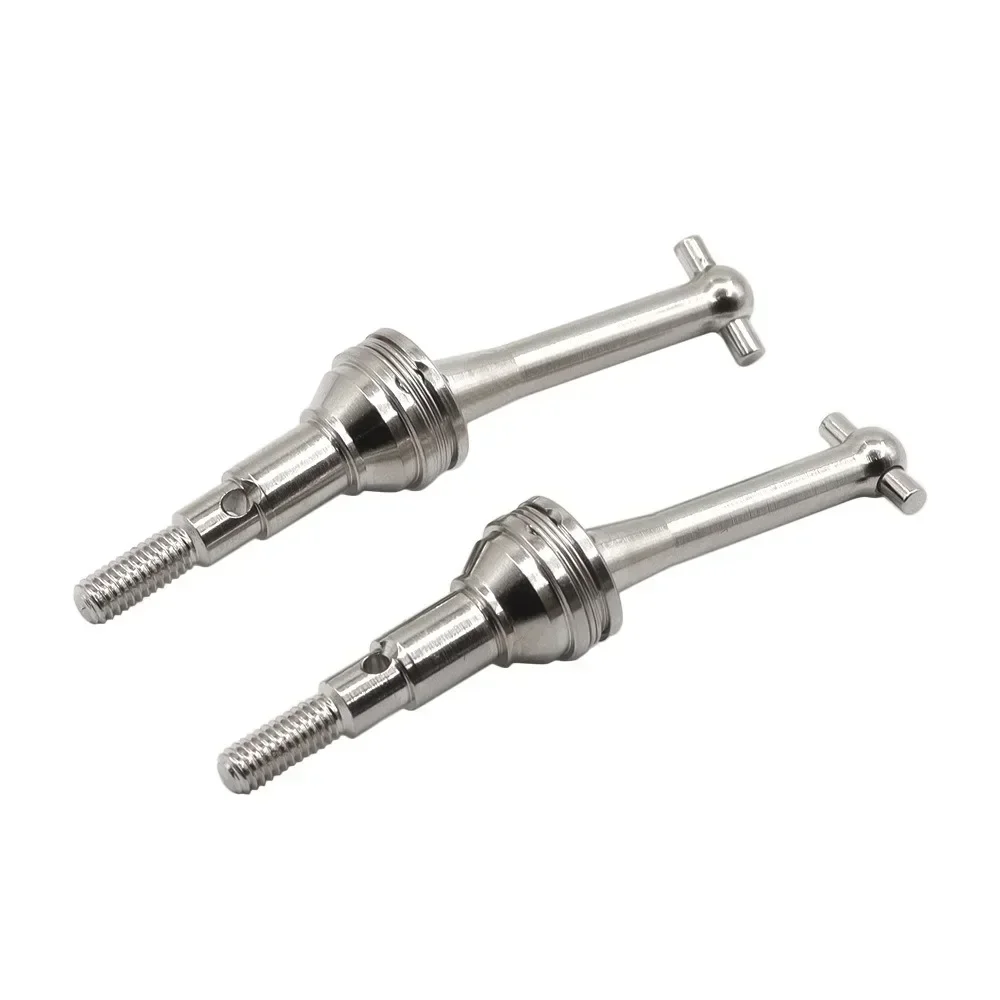 MJX 14301/14302 RC Car Steel CVD Dog Bone Drive Shafts – 2Pcs Black/Silver Upgraded Metal Parts for 1/14 Hyper Go Truck 14410