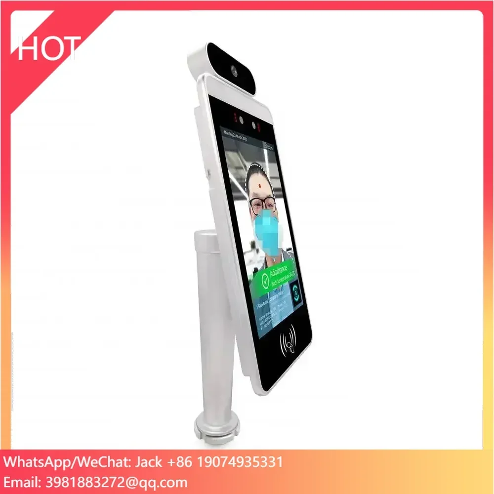 

8-дюймовая умная камера с распознаванием лиц и тепловизором HD1080P, функцией учета посещаемости и контролем доступа