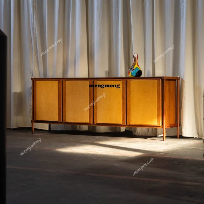 

Южноамериканский тиковый буфет для столовой в стиле ретро, с дверцами из вишневого дерева, для хранения вещей и демонстрации на веранде