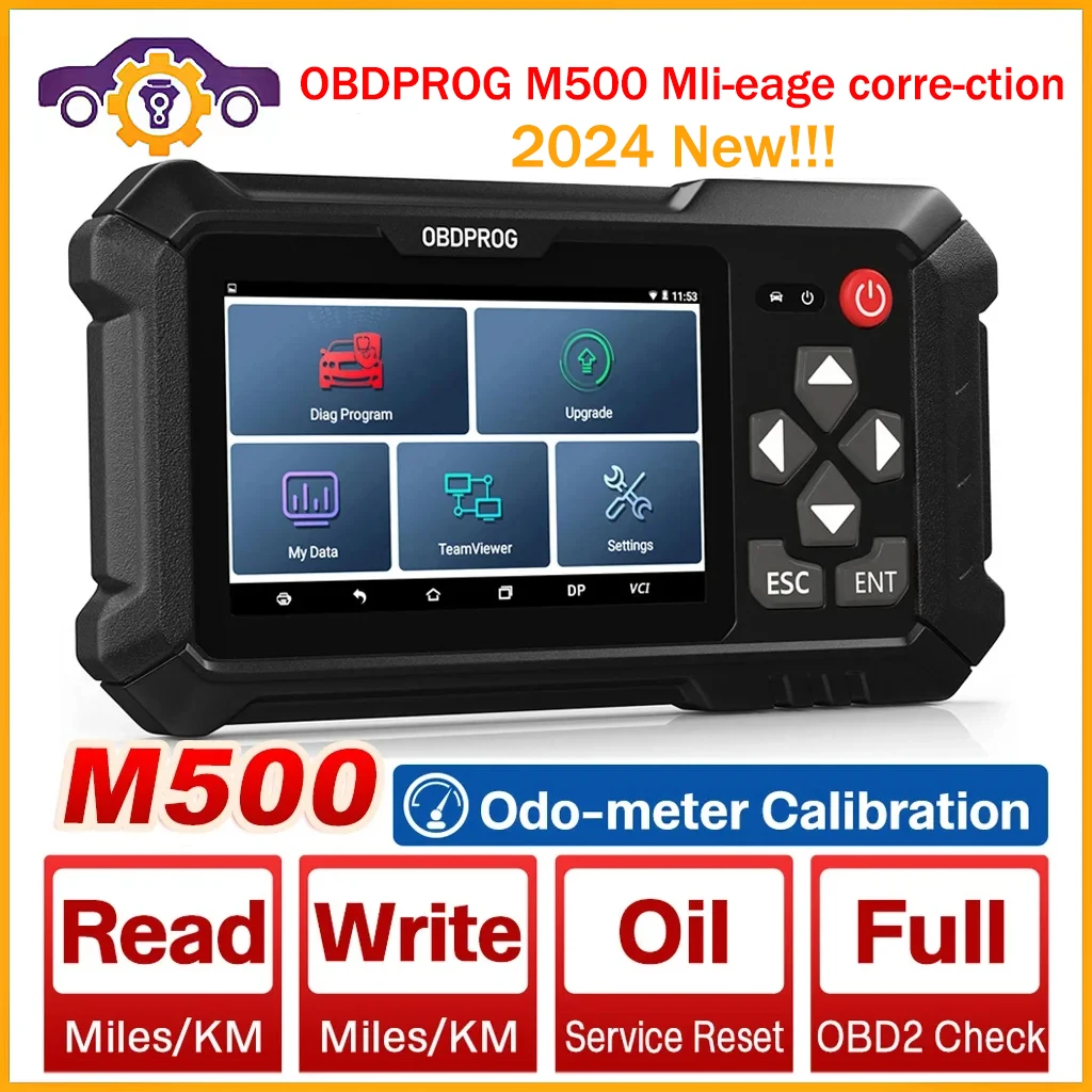 

Сканер OBDPROG Doctor M500 OBD2, инструмент с кластерной регулировкой, автомобильный измеритель, прибор для диагностики и сброса масла с изменением KM