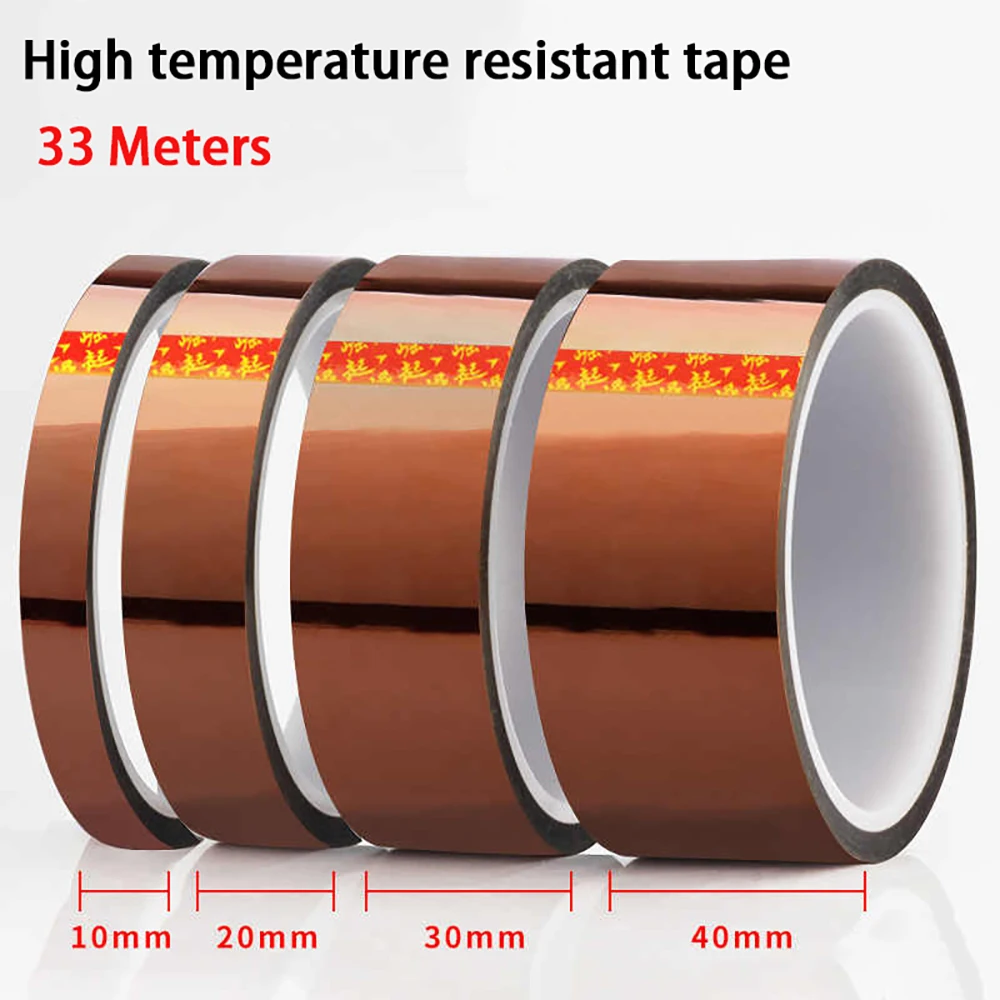 

Tea Colored High-Temperature Resistant Tape Insulation Anti Welding Heat Transfer Adhesive Width 3mm-150mm Length 33 Meters