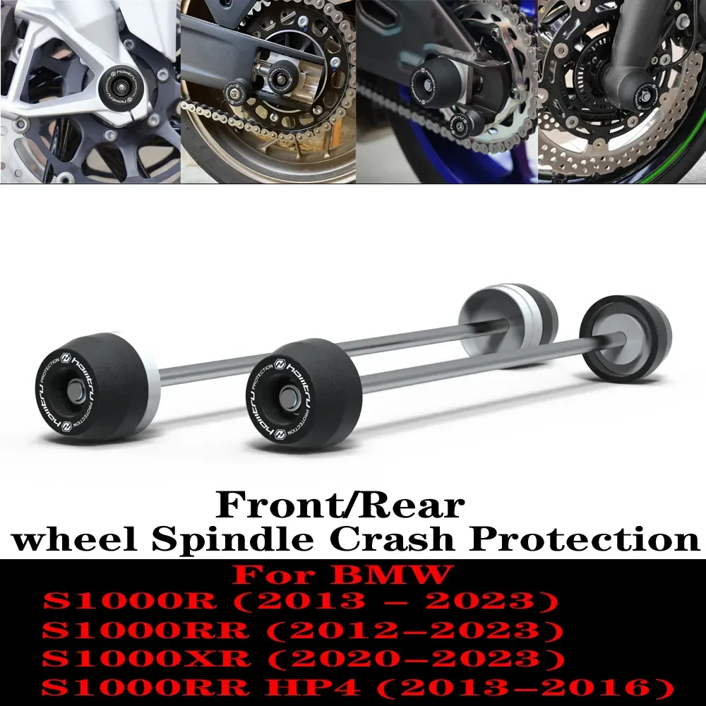 

For BMW S1000R S1000RR M1000RR 2013-2023 / S1000XR S1000XR TE 2020-2023 Front Rear wheel Spindle Crash Protection