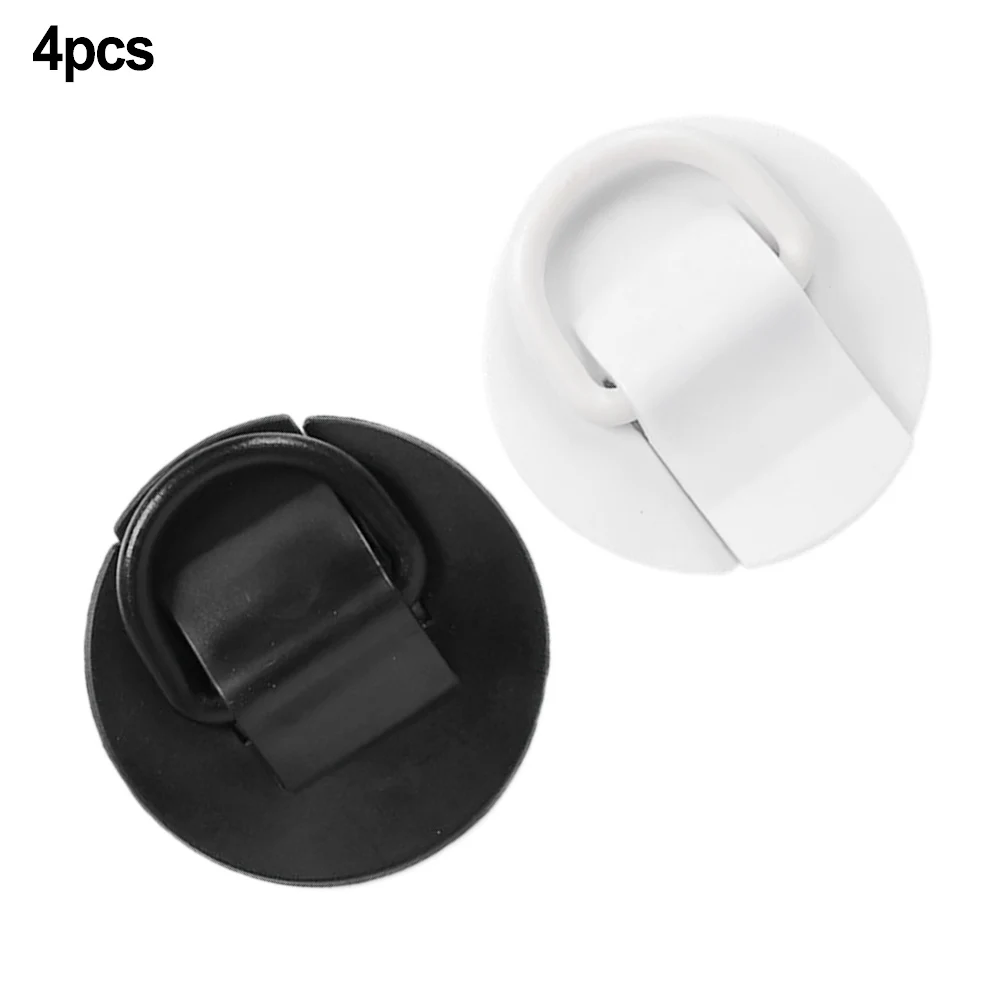 4pcs PVC D-Ring Plastic Patch Kit PVC Paddle Board D-Ring Diameter 6cm For Inflatable Boat Kayak Black/white Kayak Accessories