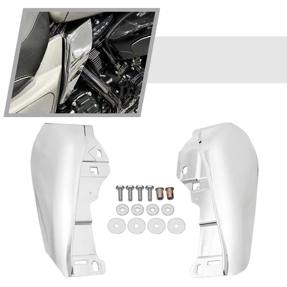 

Chrome Motorcycle Mid-Frame Air Deflectors Accessories Kit For Harley‑Davidson Street Glide Special CVO FLHXLSE 2023 2026‑Later