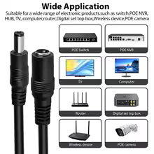 Uvusee CCTV Power Extension Cable