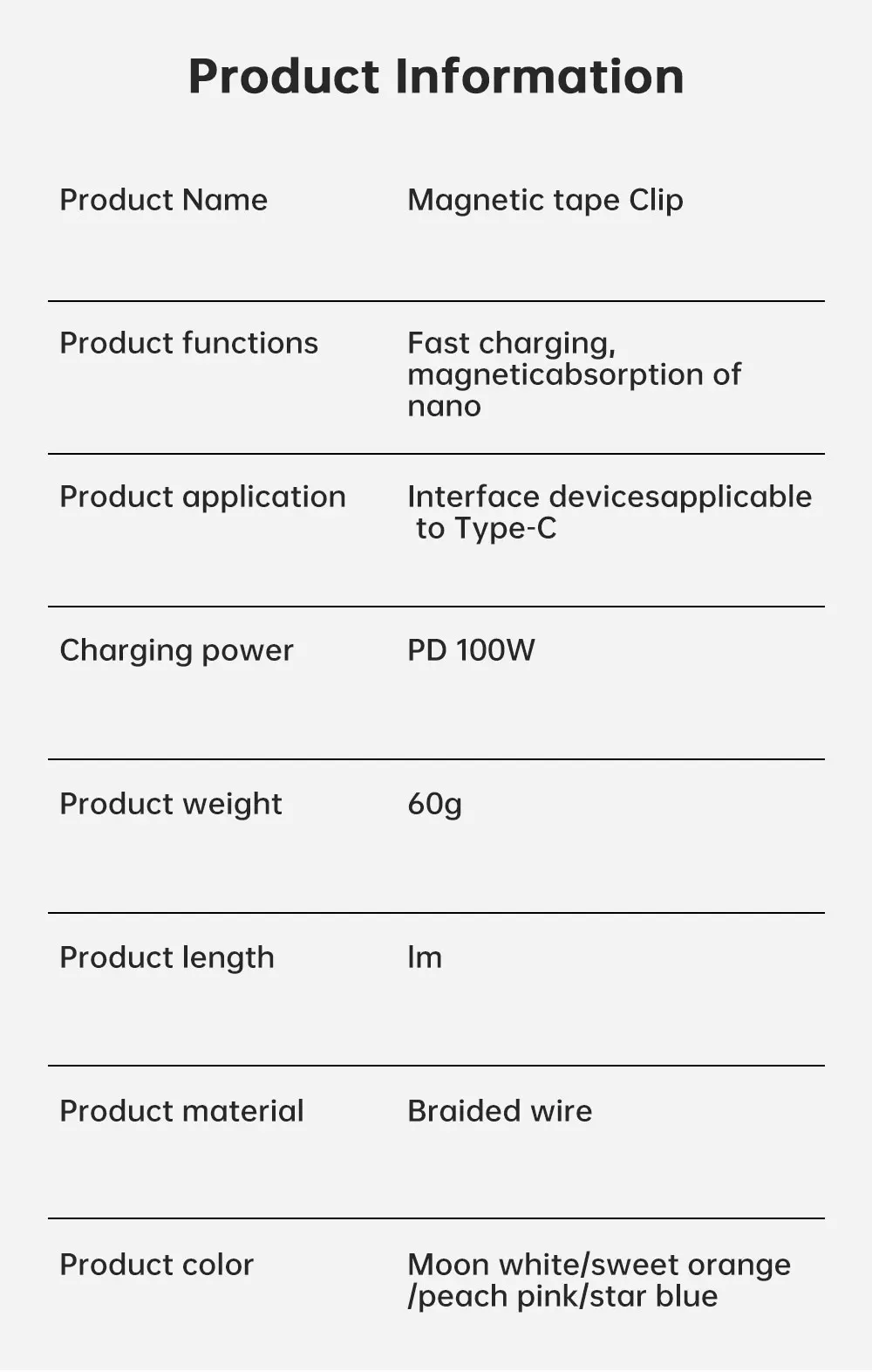 PD 100W USB-C zu Typ-C Schnellladekabel mit magnetischer Befestigung, verwicklungssicher, 480Mbps Datenübertragung, flaches Kabel für iPhone 15 16 17 Mac – Detail 11