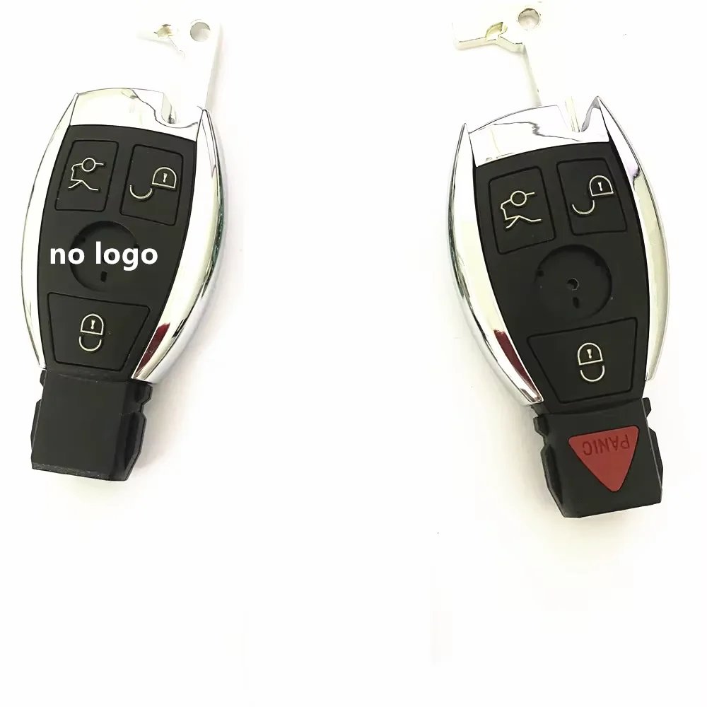 no logo half Smart Key 3/4 Buttons KEY SHELL fob  For  Benz Auto Remote Key Support NEC And BGA 2000+ Year