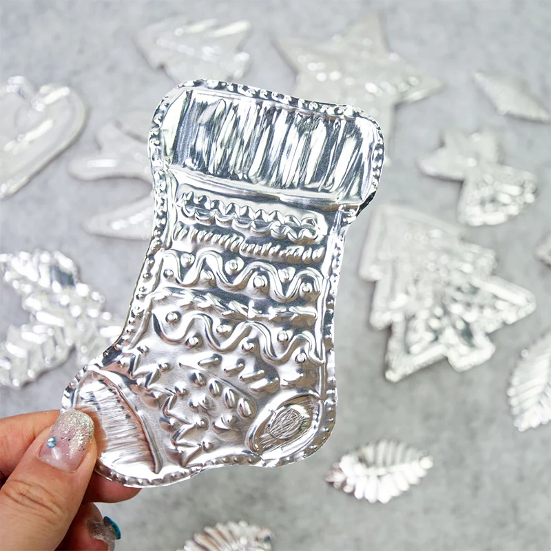 DIY Gold Foil Art Relief Christmas Decorations Gold Silver Decorative Pendant Combination Tin Foil Paper Craft Sewing Tool Set view 6