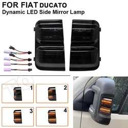 Lámpara LED dinámica para espejo retrovisor lateral, luz intermitente para Fiat Ducato Peugeot Boxer Citroen Jumper Relay Opel