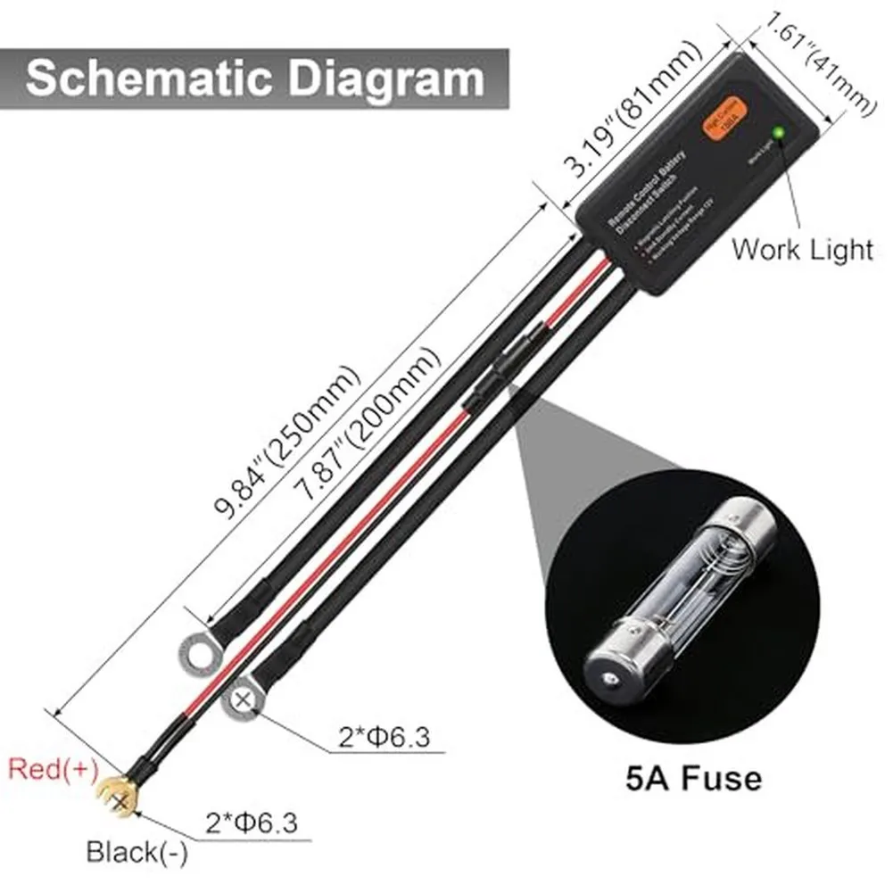 12V 100A Remote-Controlled For Battery Isolator for Cars RVs Trucks Motorcycles and Other 12V Vehicles Requiring Load Management