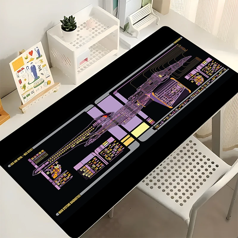 لوحة ماوس أنيمي HD طباعة ألعاب الكمبيوتر عدم الانزلاق ماوس الوسادة ستار تريك المركبة الفضائية مخطط لوحة المفاتيح الكمبيوتر الألعاب مكتب ماوس حصيرة #3