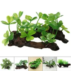 Plastic Artificial Turtle Tree Trunk Driftwood Aquarium Fish Tank Landscaping Decoration Reptile Plant Decoration Home Ornament