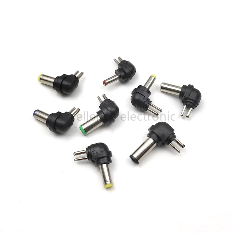 5PCS Universal DC Power Adapter 5.5 * 2.1 Bent DC Soldering Board Two Pin Plug for Laptop PC DC Plugs for AC Adapter Connector