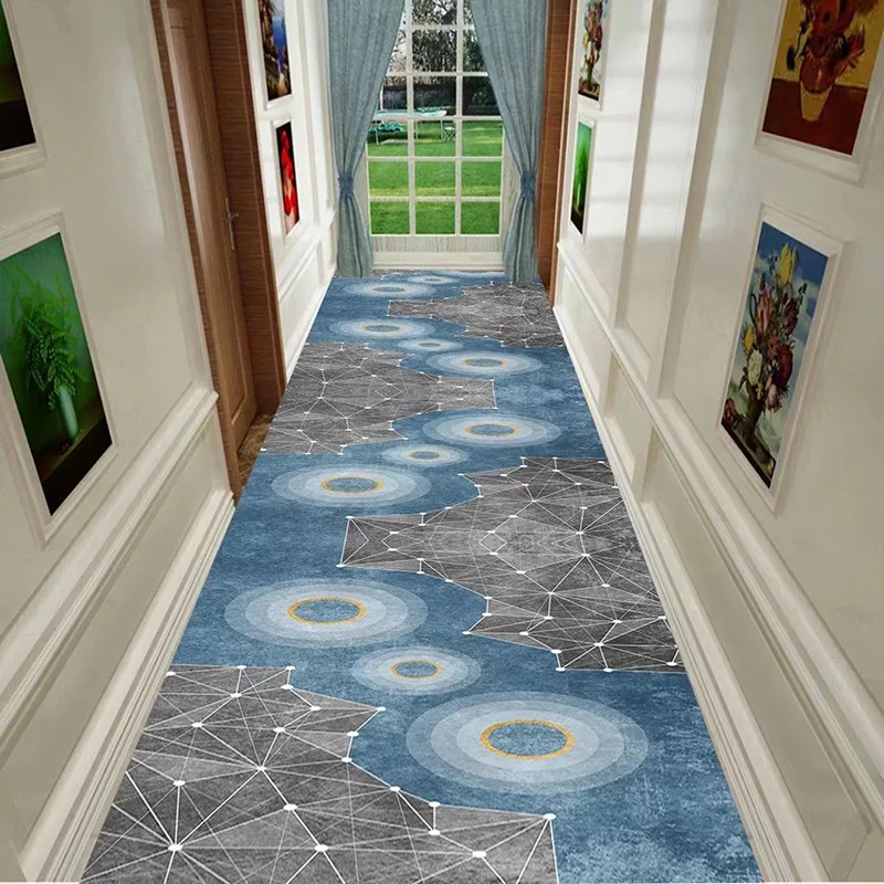 Light Luxury Diamond Shaped Pattern Lobby Carpets Rug Stairway Hallway Stairs Home Decor Corridor Aisle Runner Wedding Anti Slip