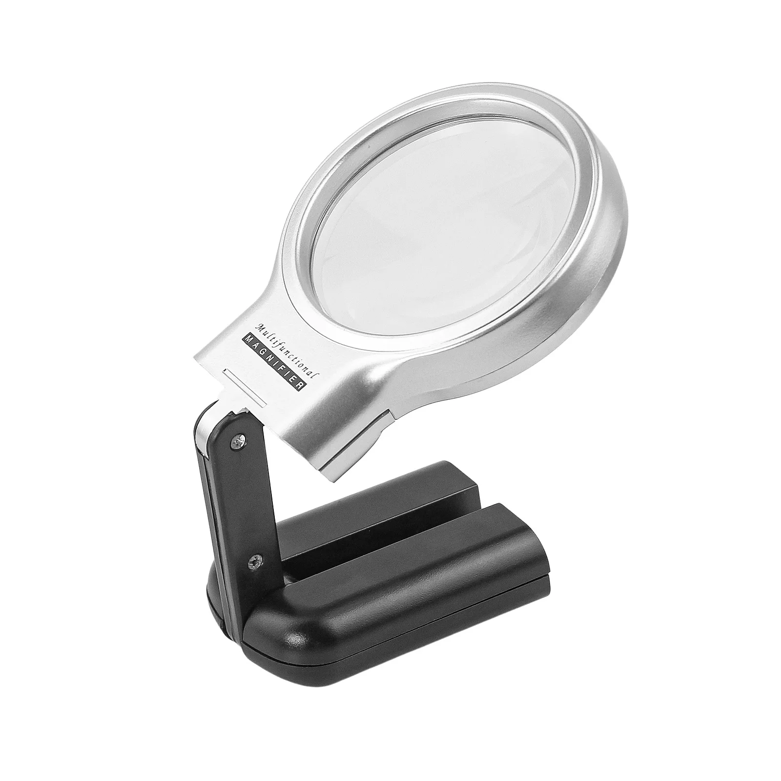 3X High-Definition Portable Magnifying Glass with Hands-Free LED Lamp - Dual Purpose Foldable Magnifying Mirror