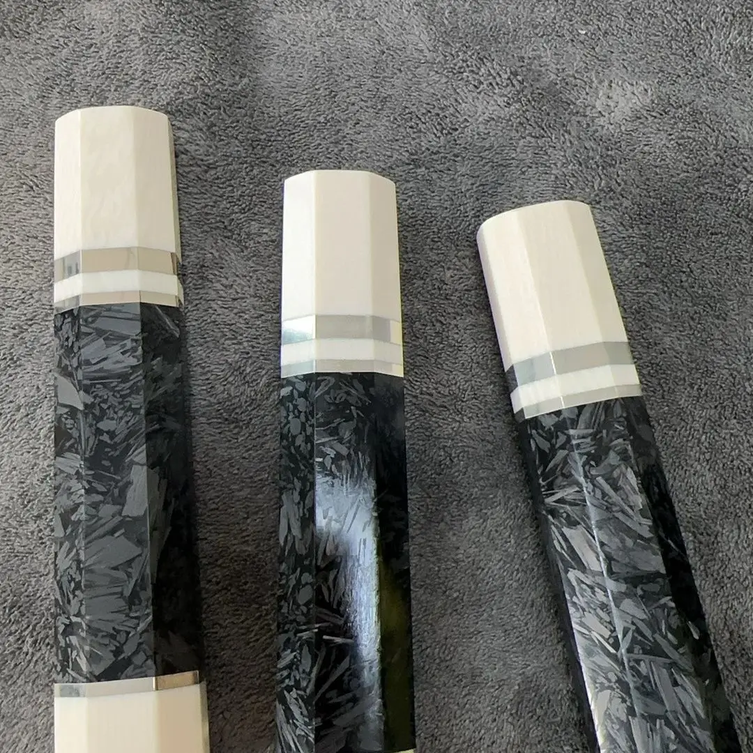 

НОВЫЙ дизайн, японская ручка ножа «сделай сам», детали кухонного ножа, углеродное волокно, восьмиугольная форма, ручка, дропшиппинг, продукт