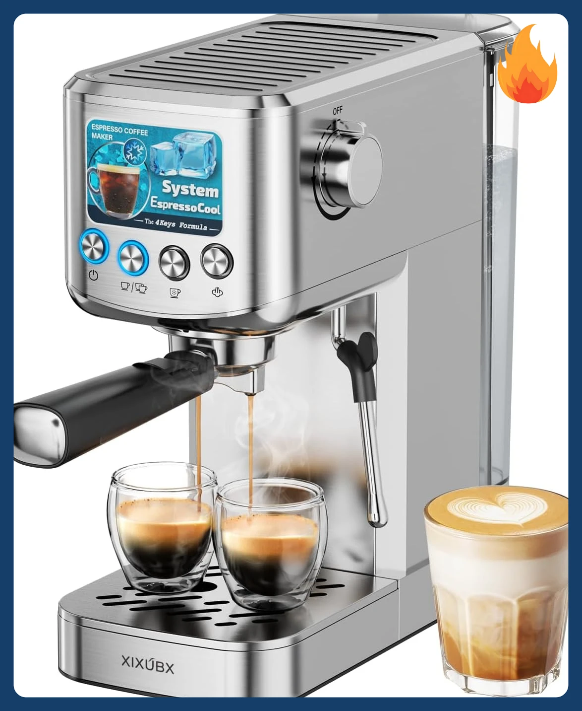 

[Discounted Price!]Espresso Machine 20 Bar with Milk Frother, Stainless Steel Coffee Maker with 42 oz Removable Water Tank for C