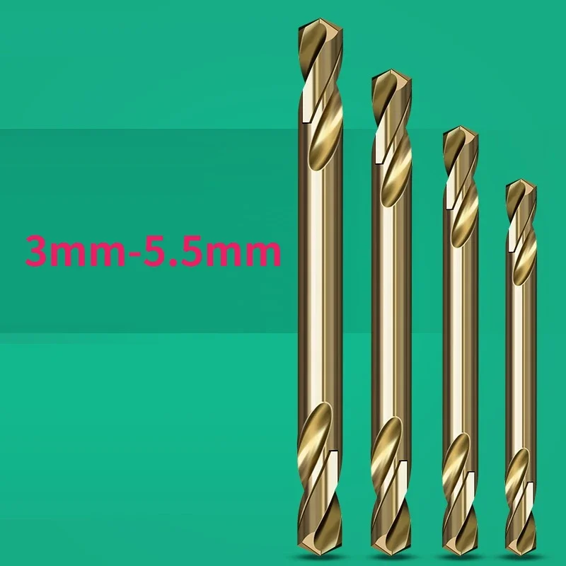 

3 мм-5,5 мм HSS M35 кобальтовый набор спиральных сверл с двойной головкой для металла, нержавеющей стали, железа, дерева, сверлильный инструмент