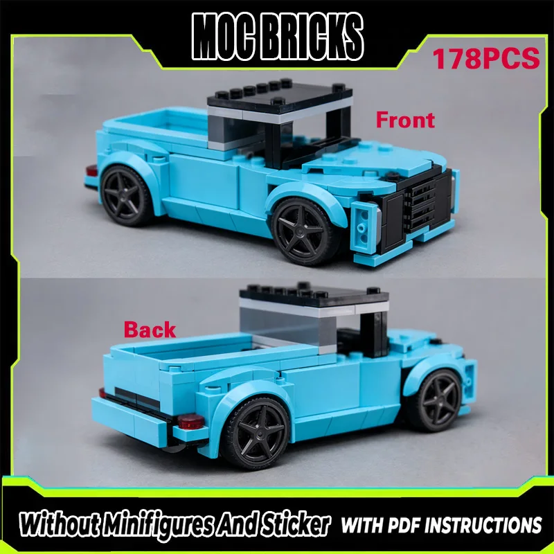 

Speed Racing Car Model MOC Building Bricks Modern Pickup Truck Modular Technology Gifts Holiday Assemble Children Toys Suit