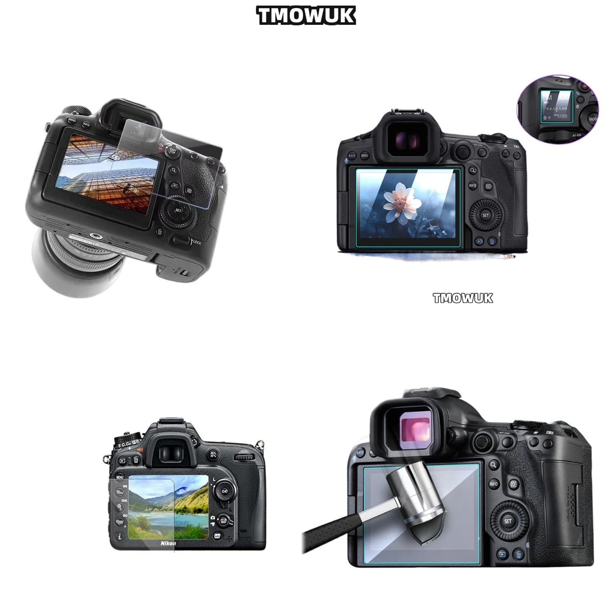 

​​For Canon R5 R3 Military Grade Tempered Glass - Anti-Glare 9H Scratch Resistant Screen Protector For Camera LCD​​