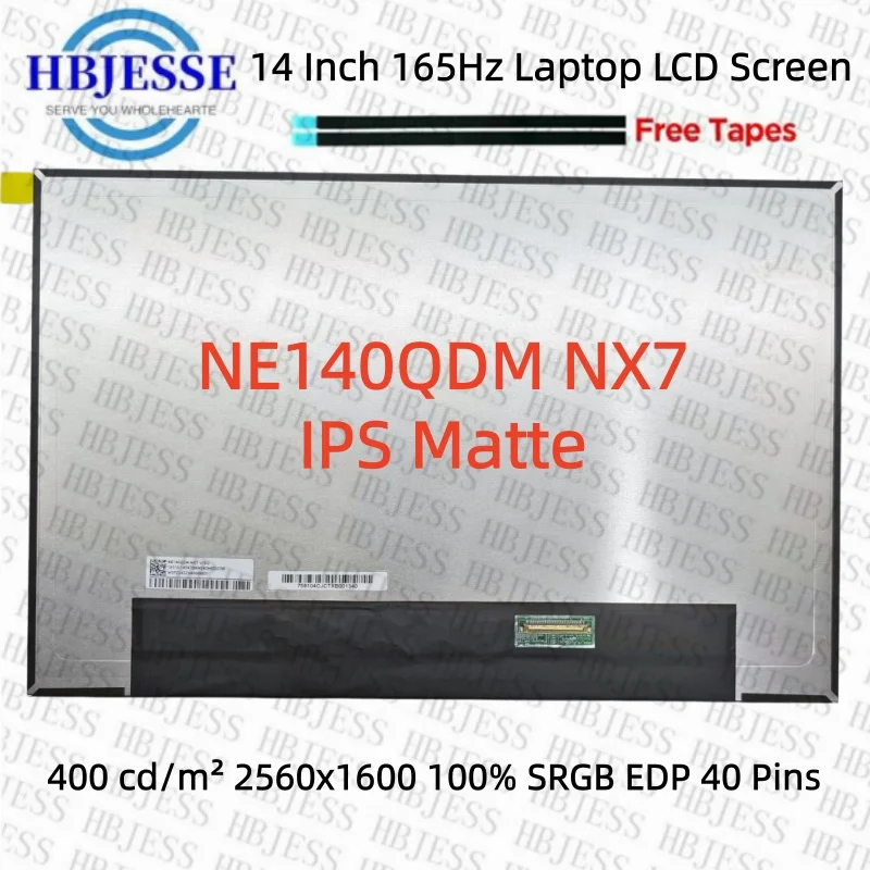 Ecran-de-remplacement-d'origine-165hz-400-cd-m²-100-srgb-ne140qdm-nx7-v180-2560x1600-ips-mat-edp-40-broches